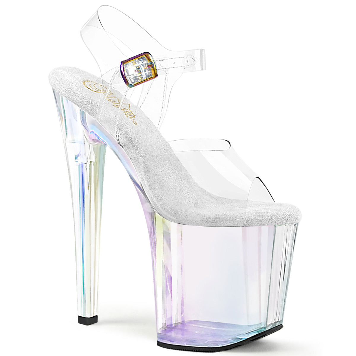 8" Heel, 3 3/4" PF Ankle Strap Sandal (Pleaser ENC708HT/C/HT)