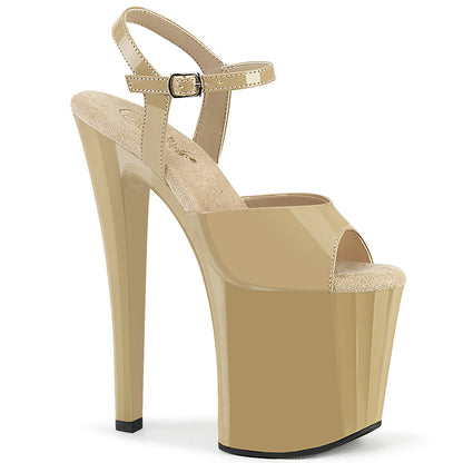 8" Heel, 3 3/4" PF Ankle Strap Sandal (Pleaser ENC709/B/M)