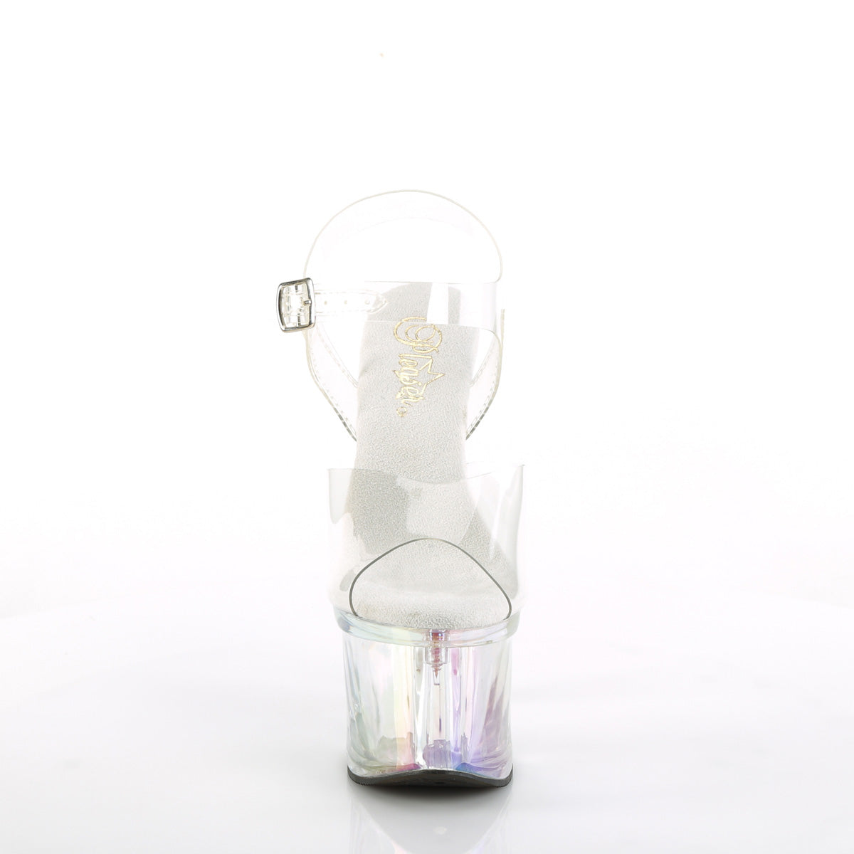 *7" Heel, 3" PF Ankle Strap Sandal (Pleaser ESTM708RBP/C/CHG)