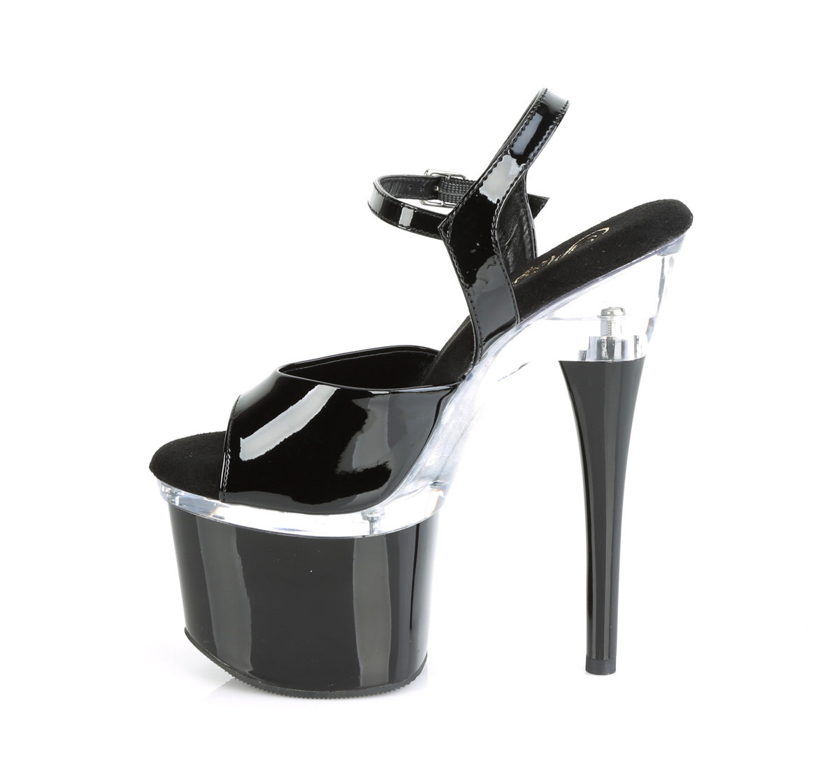 7" Heel, 3" PF Ankle Strap Sandal (Pleaser ESTM709/B/C-B)