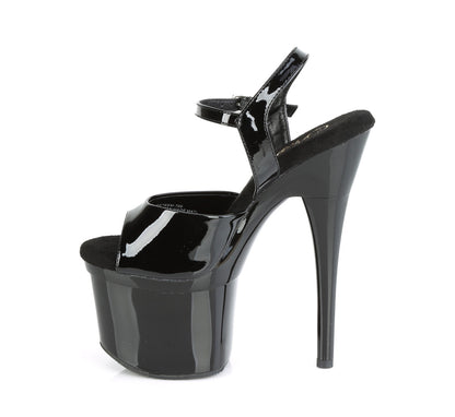7" Heel, 3" PF Ankle Strap Sandal (Pleaser ESTM709/B/C-B)