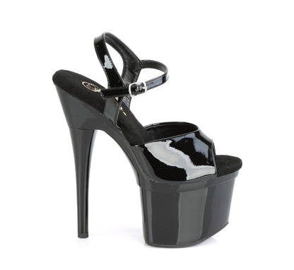 7" Heel, 3" PF Ankle Strap Sandal (Pleaser ESTM709/B/C-B)