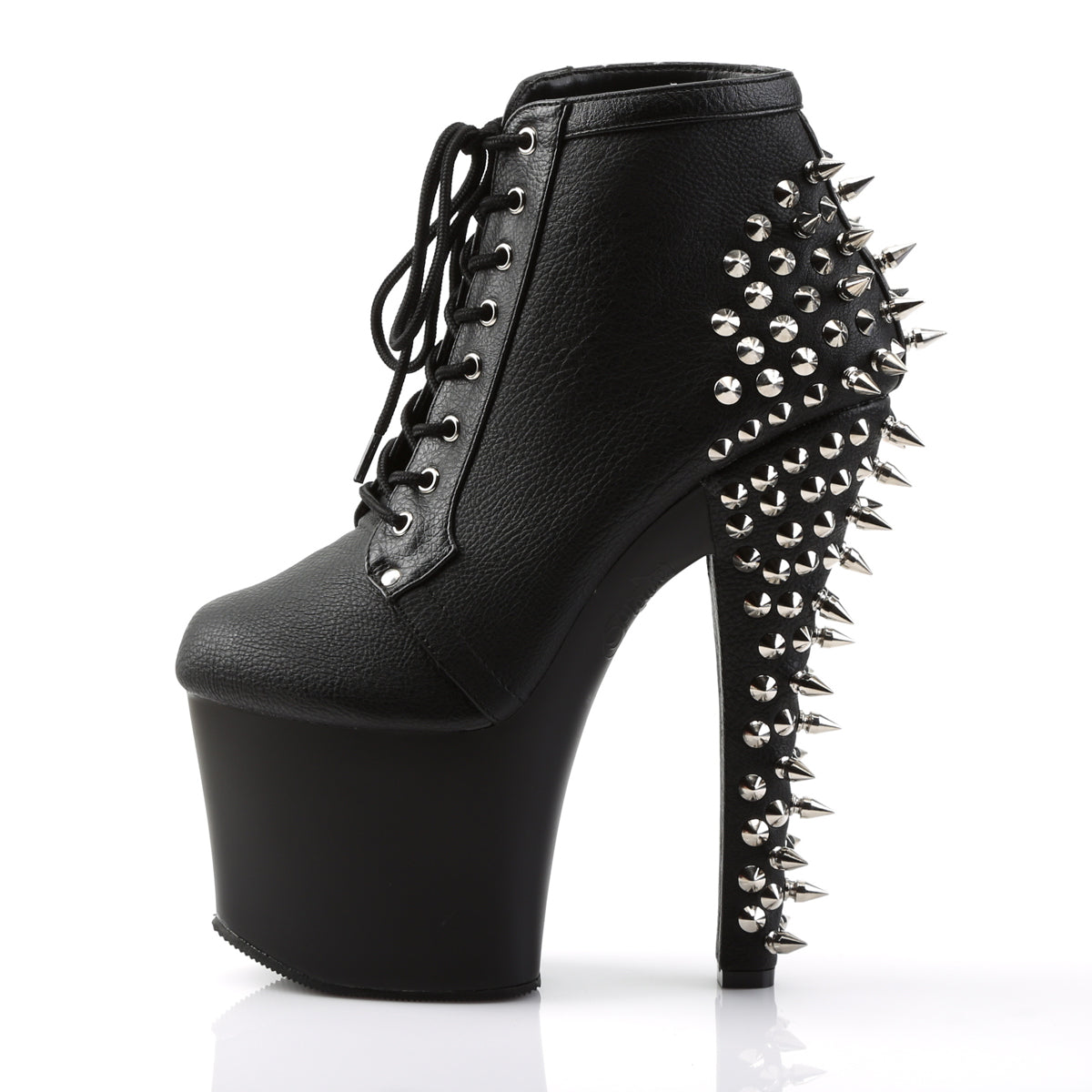 7" Heel, 3 1/4" PF Lace Up Ankle Bootie (Pleaser FEA700-28/BPU/M)