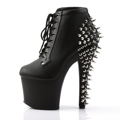 7" Heel, 3 1/4" PF Lace Up Ankle Bootie (Pleaser FEA700-28/BPU/M)