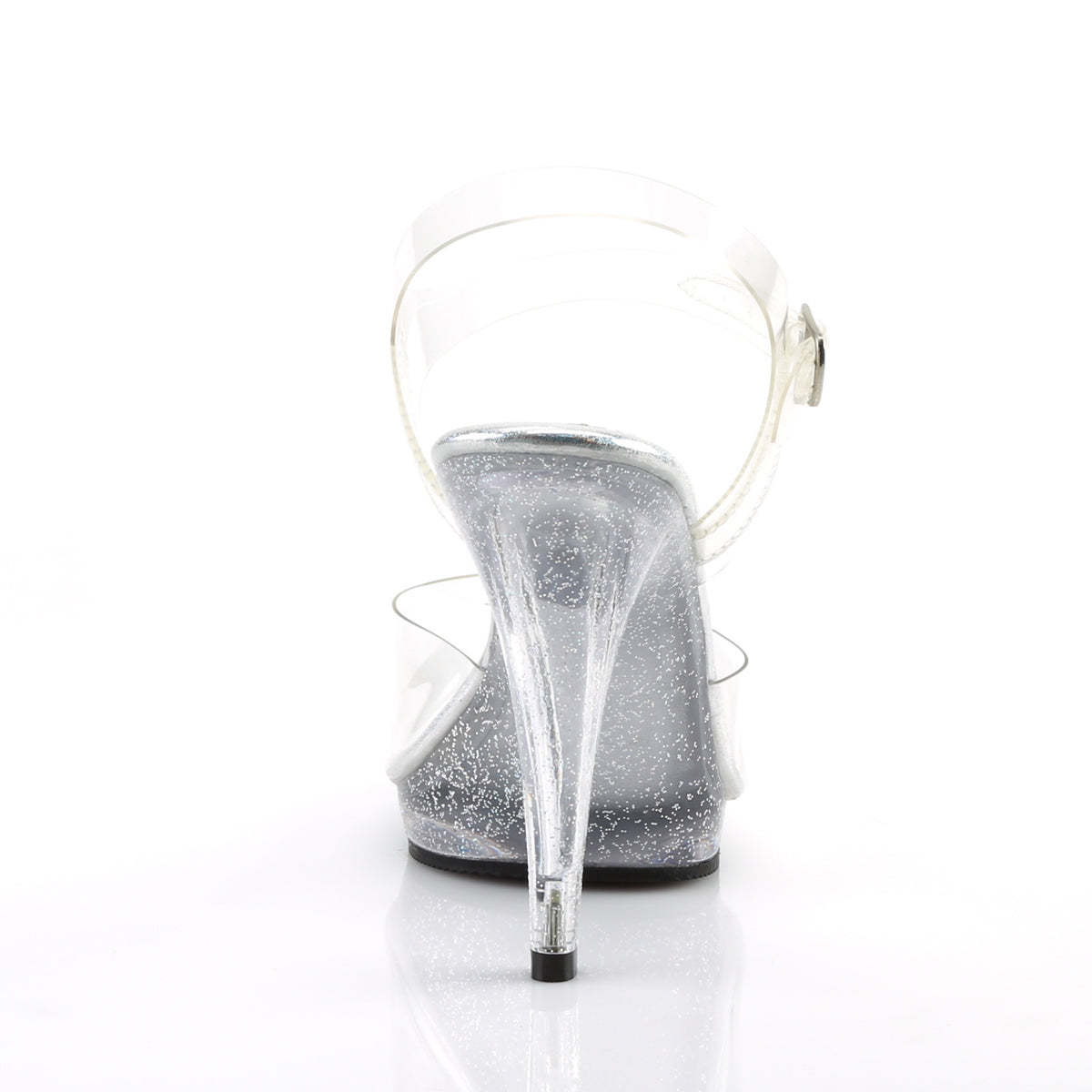 4 1/2" Heel, 1/2" PF Ankle Strap Sandal W/Mini Glitters (Fabulicious FLA408MG/C/M)