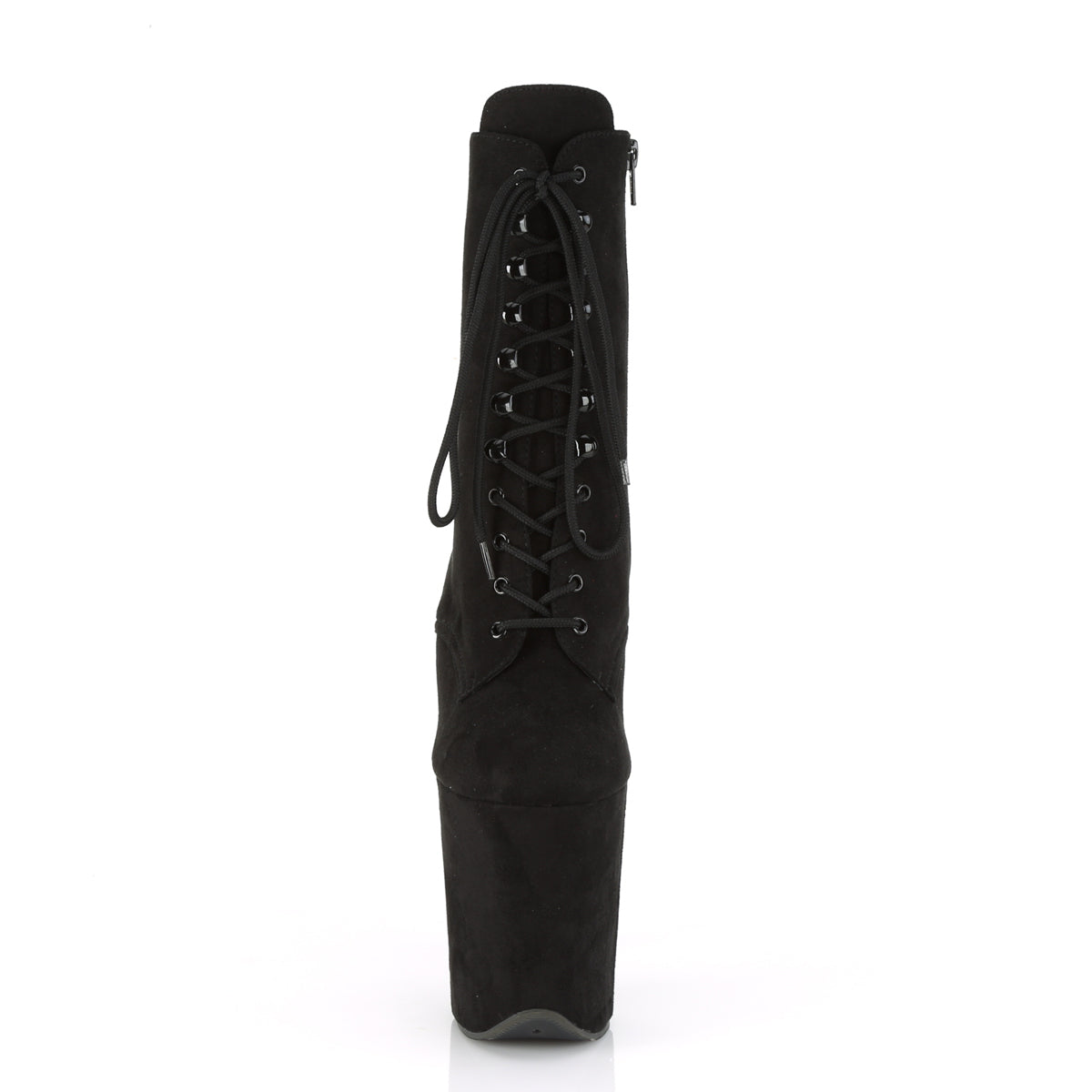 8" Heel, 4" PF Lace-Up Ankle Boot, Side Zip (Pleaser FLAM1020FS/BEFS/M)