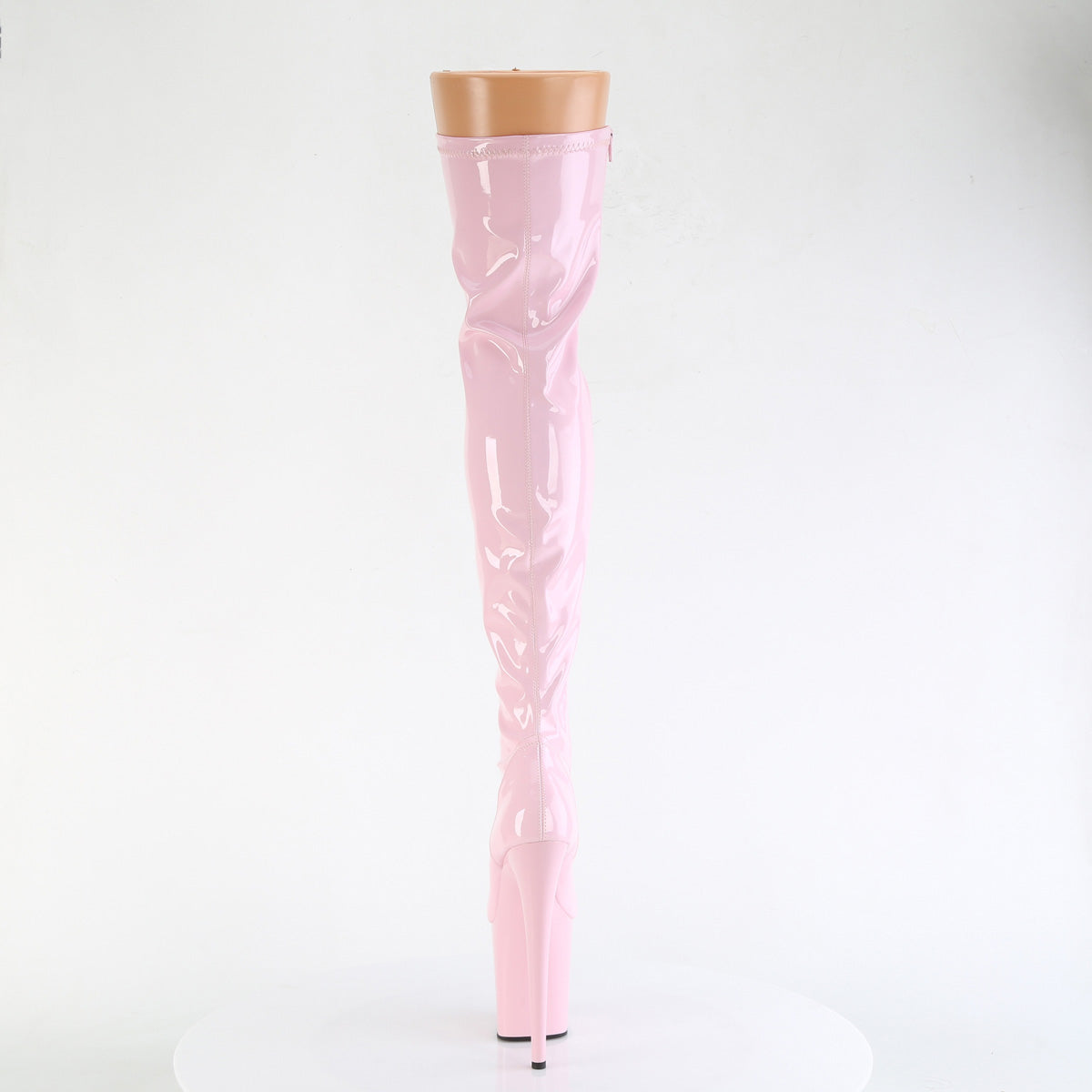 8" Heel, 4" PF Stretch Thigh Boot, Side Zip (Pleaser FLAM3000/BP/M)