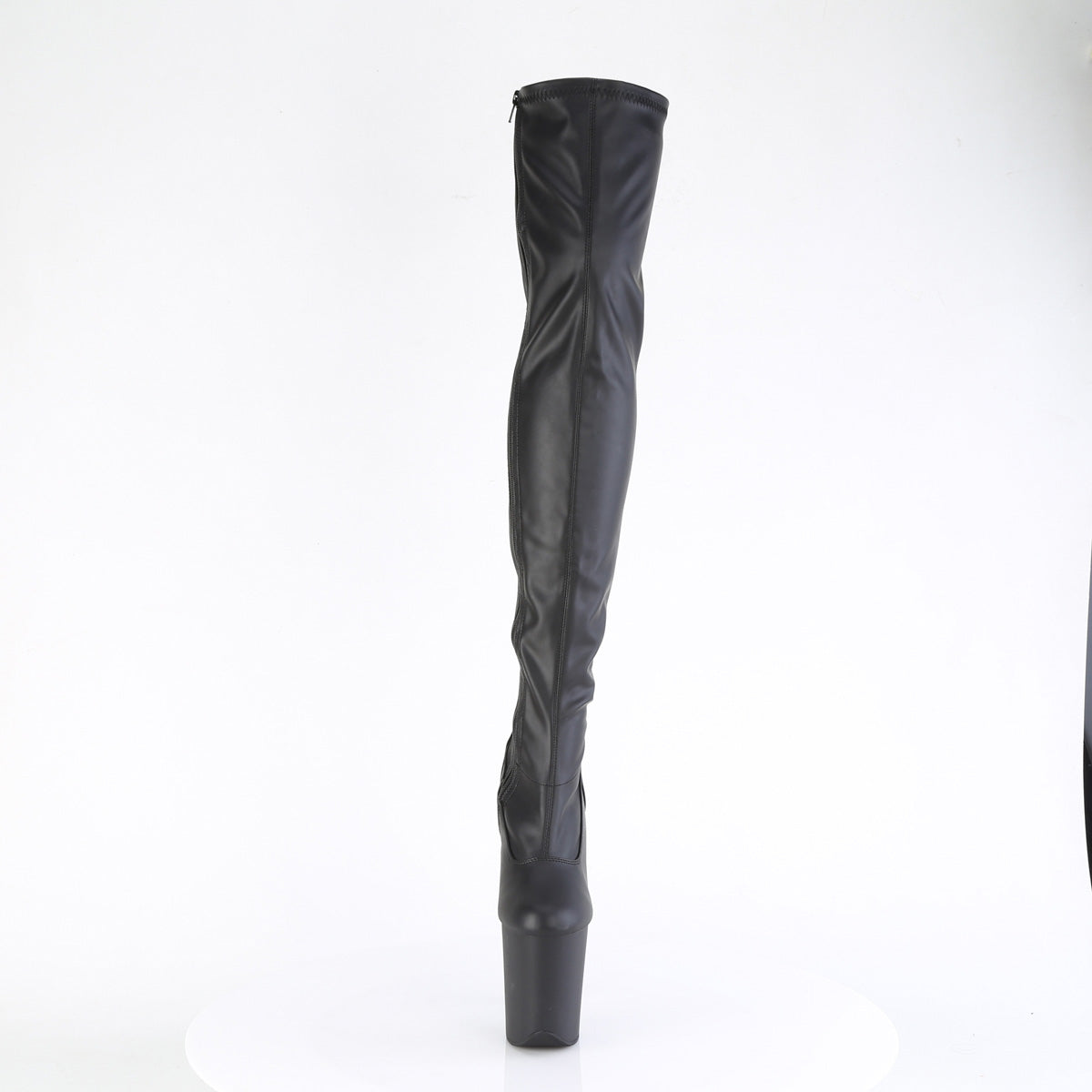 8" Heel, 4" PF Stretch Thigh Boot, Side Zip (Pleaser FLAM3000/BP/M)
