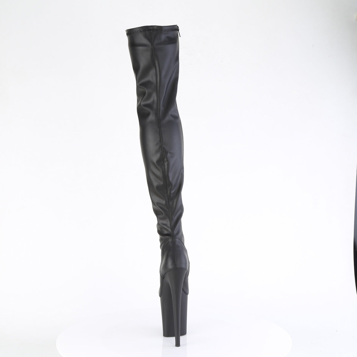 8" Heel, 4" PF Stretch Thigh Boot, Side Zip (Pleaser FLAM3000/BP/M)