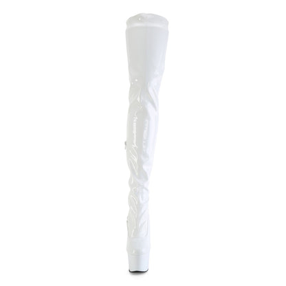 8" Heel, 4" PF Stretch Thigh Boot, Side Zip (Pleaser FLAM3000/BP/M)