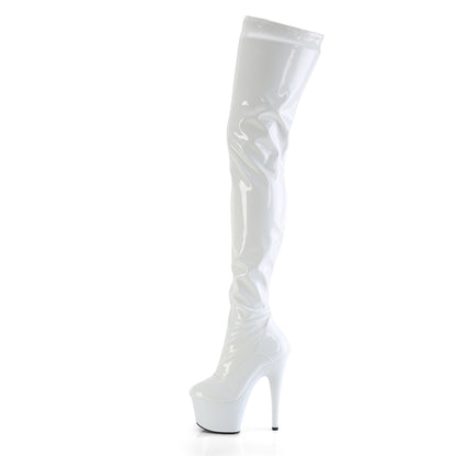 8" Heel, 4" PF Stretch Thigh Boot, Side Zip (Pleaser FLAM3000/BP/M)