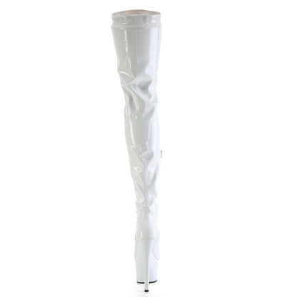 8" Heel, 4" PF Stretch Thigh Boot, Side Zip (Pleaser FLAM3000/BP/M)