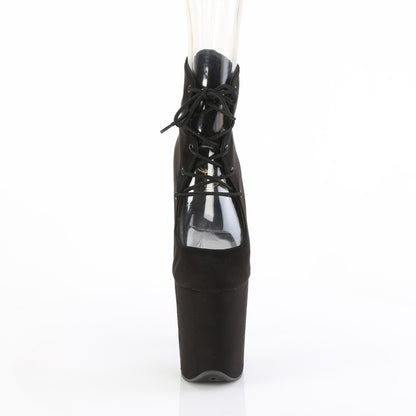 8" Heel, 4" PF Lace-Up Front Bootie (Pleaser FLAM800-22/BFS/M)