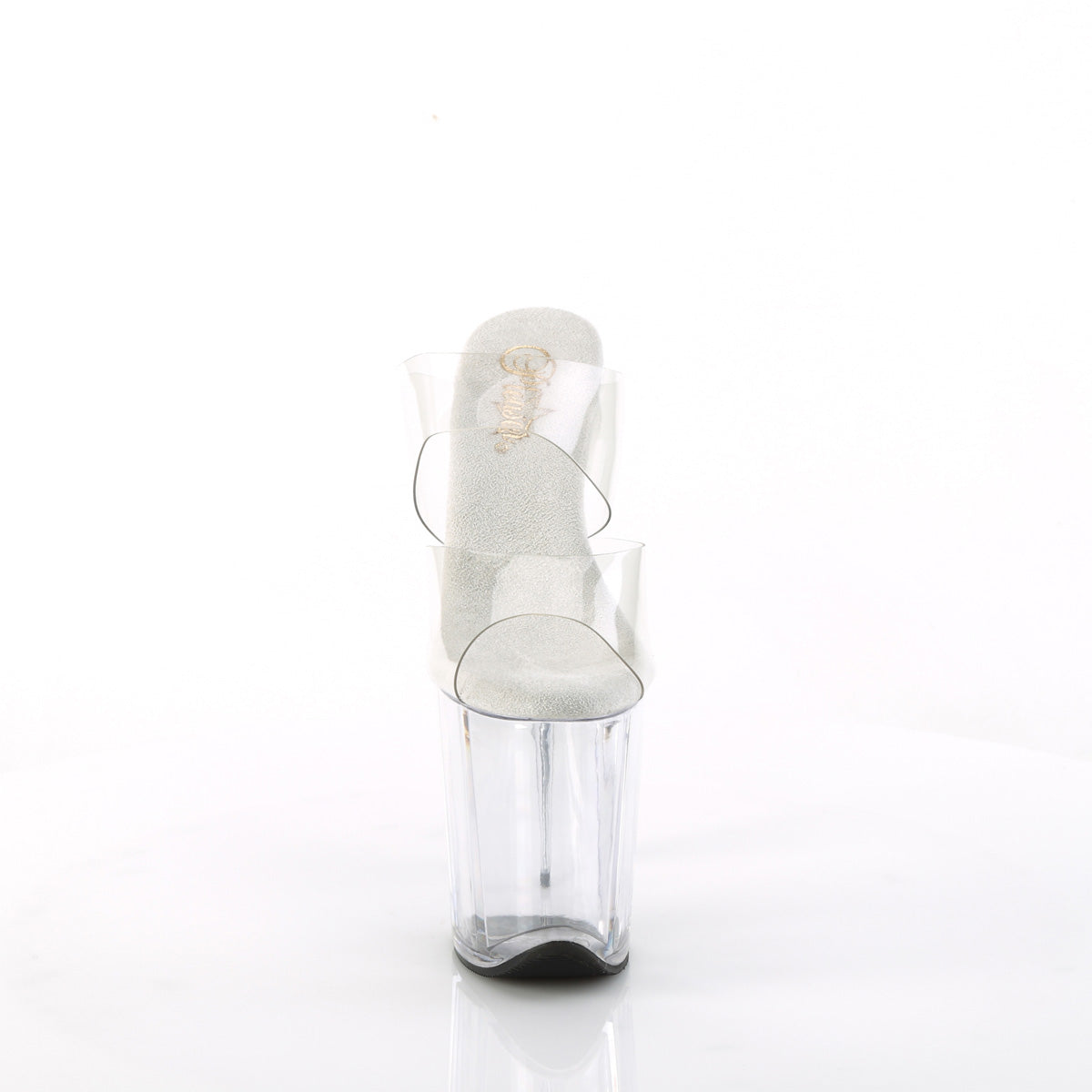 8" Heel Two Band Platform Slide (Pleaser FLAM802/C/B)