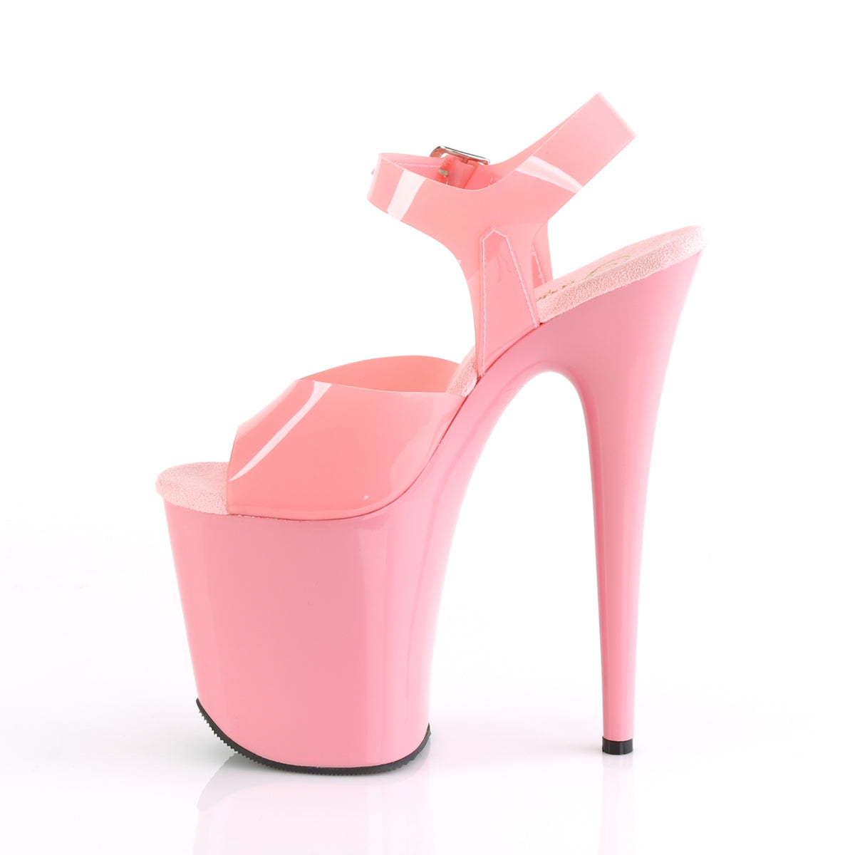 8" Heel, 4" PF Ankle Strap Sandal (Pleaser FLAM808N/BPTPU/M)