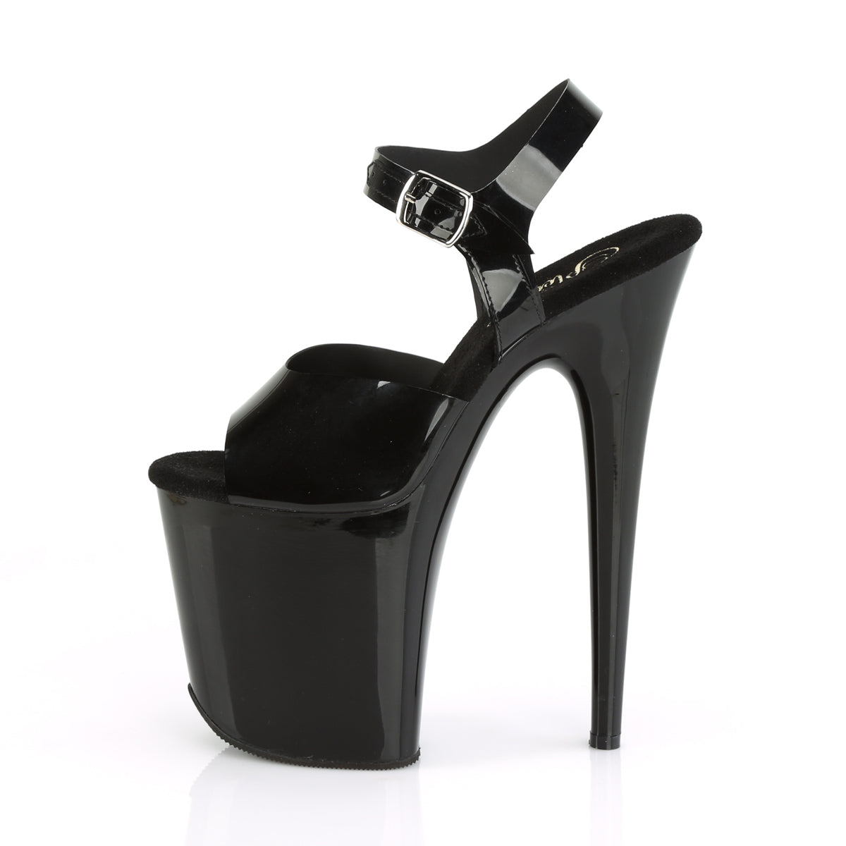 8" Heel, 4" PF Ankle Strap Sandal (Pleaser FLAM808N/BPTPU/M)