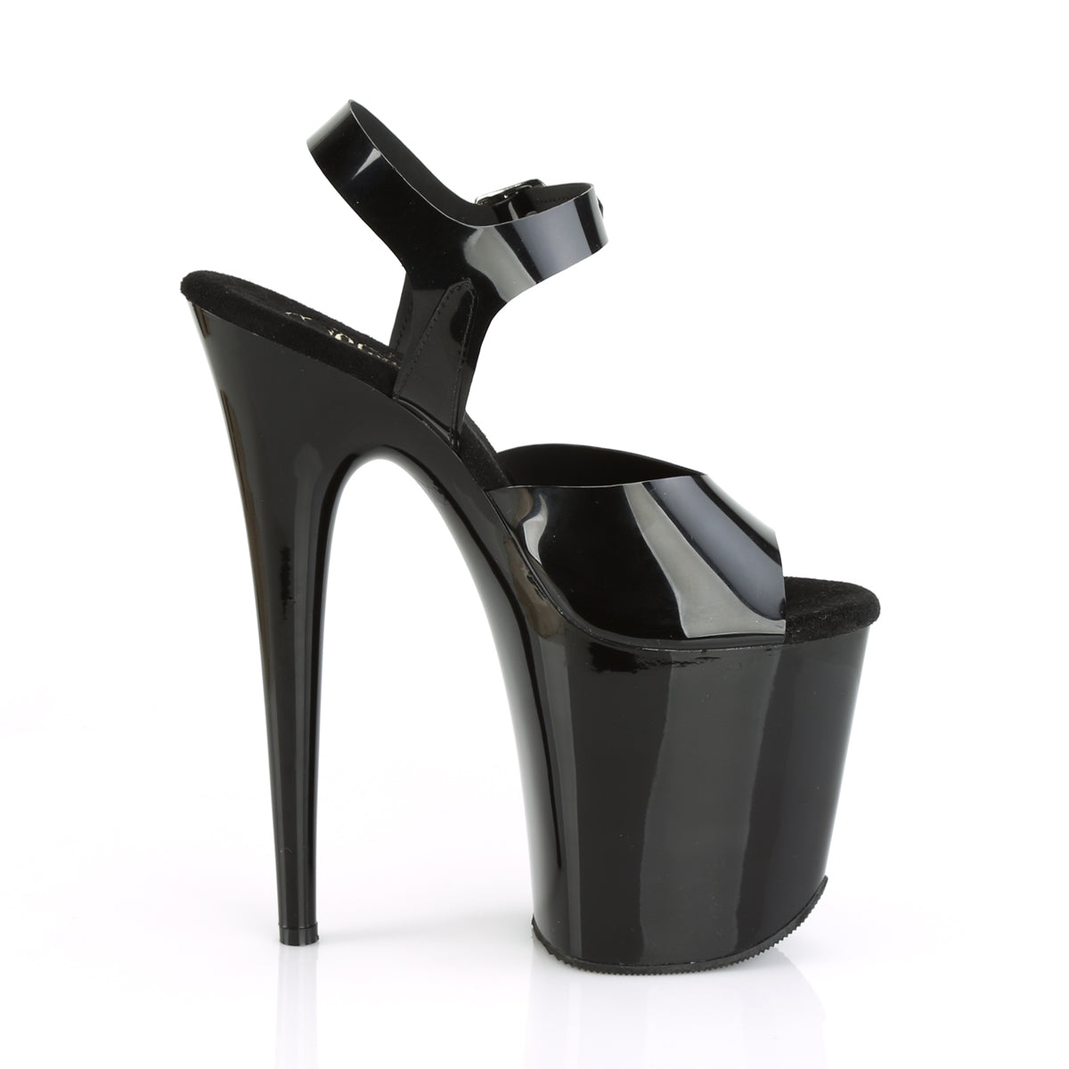 8" Heel, 4" PF Ankle Strap Sandal (Pleaser FLAM808N/BPTPU/M)