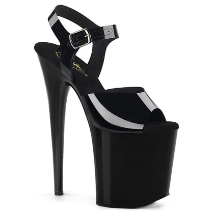 8" Heel, 4" PF Ankle Strap Sandal (Pleaser FLAM808N/BPTPU/M)