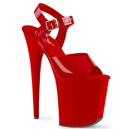 8" Heel, 4" PF Ankle Strap Sandal (Pleaser FLAM808N/BPTPU/M)