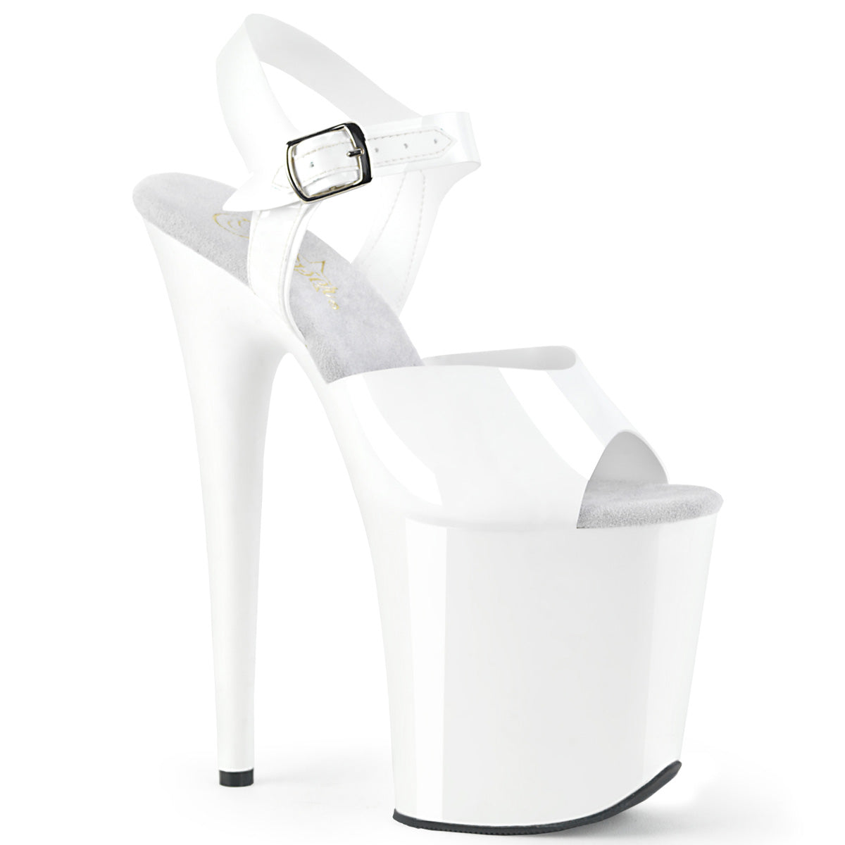 8" Heel, 4" PF Ankle Strap Sandal (Pleaser FLAM808N/BPTPU/M)