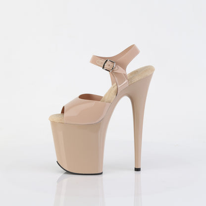 8" Heel, 4" PF Ankle Strap Sandal (Pleaser FLAM808N/BPTPU/M)