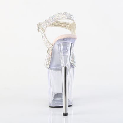 8" Heel, 4" PF RS Embellished Ankle Strap Sandal (Pleaser FLAM808N-RS/SRS/C)