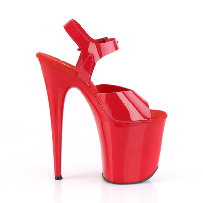 8" Heel, 4" PF Ankle Strap Sandal (Pleaser FLAM808N/BPTPU/M)