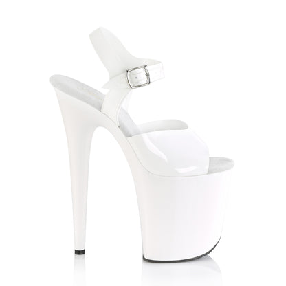 8" Heel, 4" PF Ankle Strap Sandal (Pleaser FLAM808N/BPTPU/M)