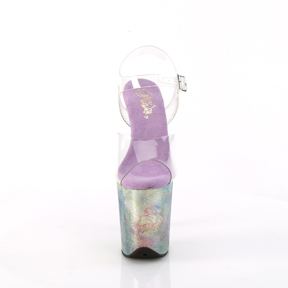 8" Heel, 4" PF Ankle Strap Sandal (Pleaser FLAM808NEB/C/LVG)