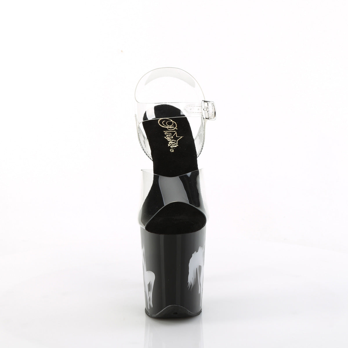 8" Heel, 4" PF LED Illuminated Ankle Strap Sandal (Pleaser FLAM808NLSG/C/B-MC)