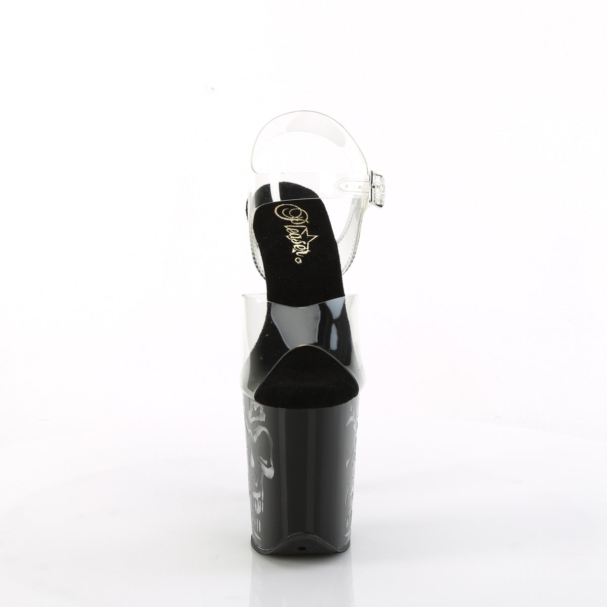 *8" Heel, 4" PF LED Illuminated Ankle Strap Sandal (Pleaser FLAM808NLSK/C/B-MC)