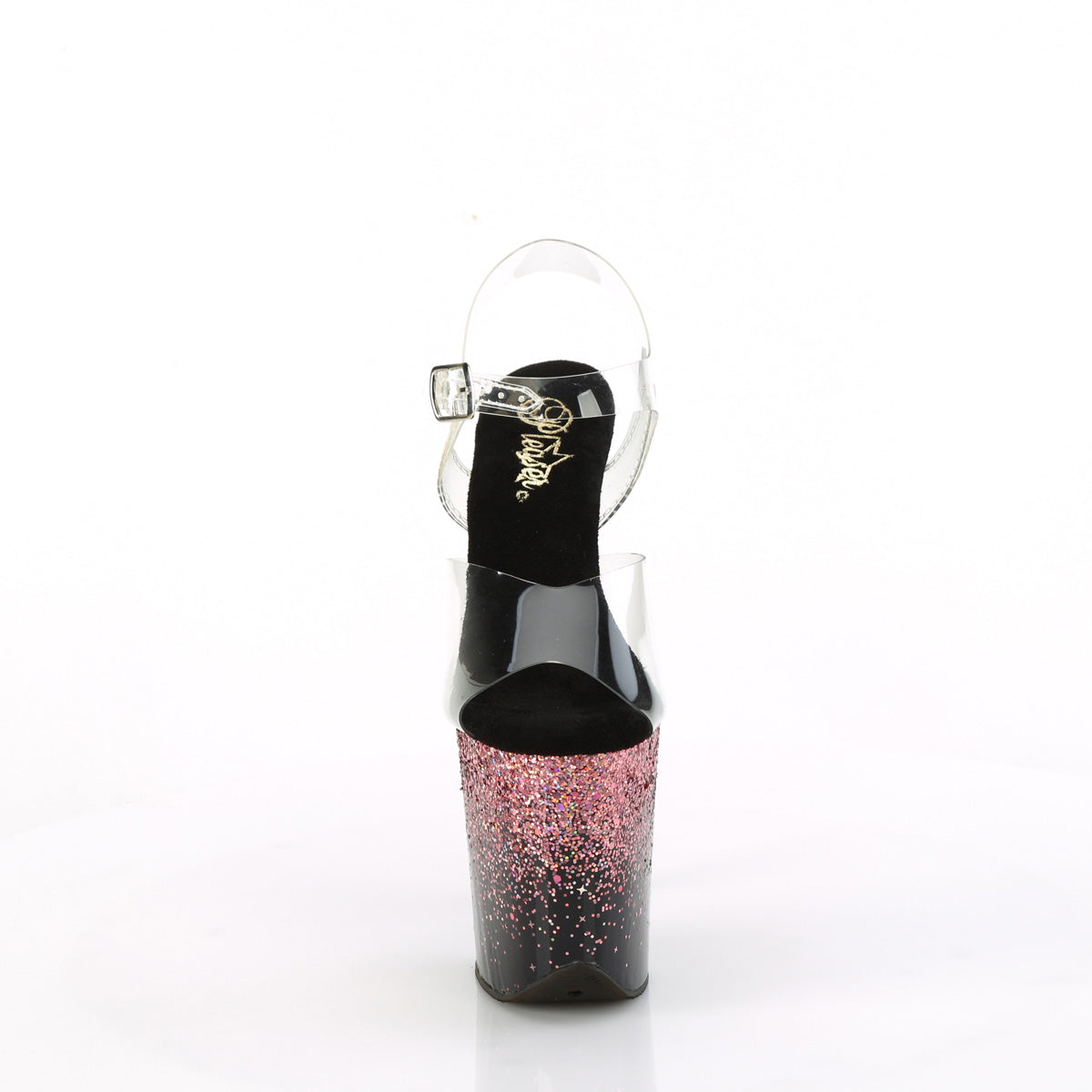 8" Heel, 4" PF Ankle Strap Sandal (Pleaser FLAM808SS/C-B-RG)