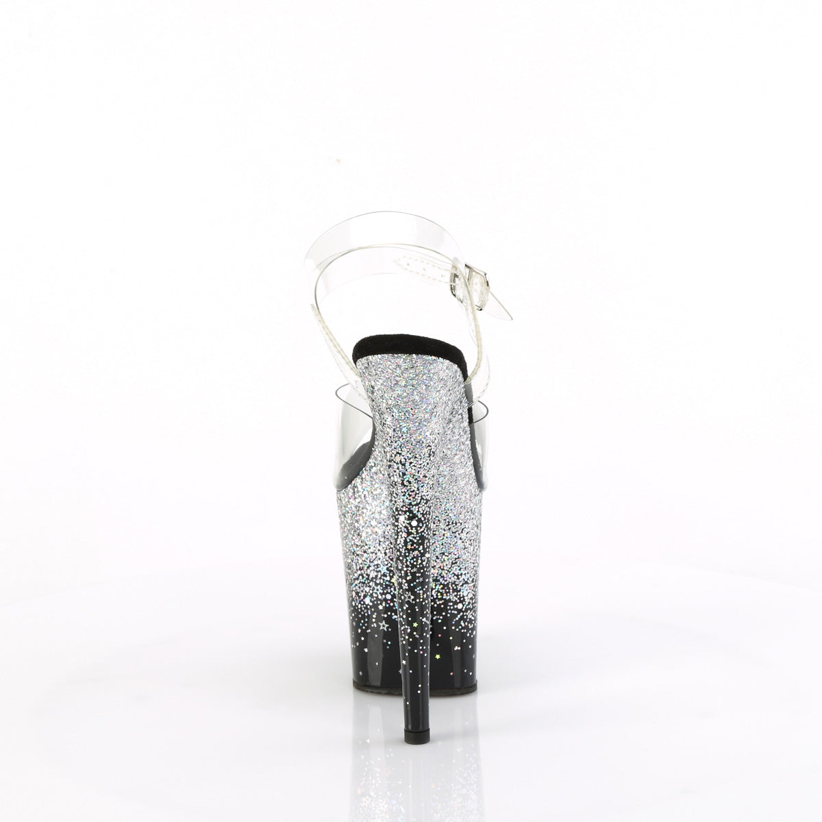 8" Heel, 4" PF Ankle Strap Sandal (Pleaser FLAM808SS/C-B-RG)