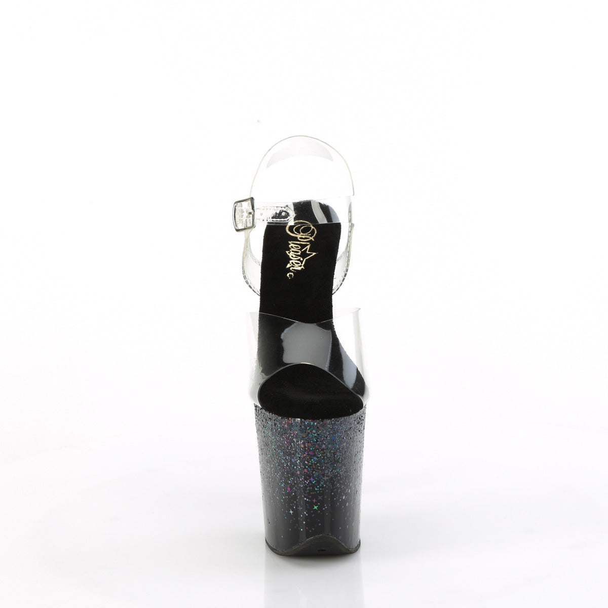 8" Heel, 4" PF Ankle Strap Sandal (Pleaser FLAM808SS/C-B-RG)