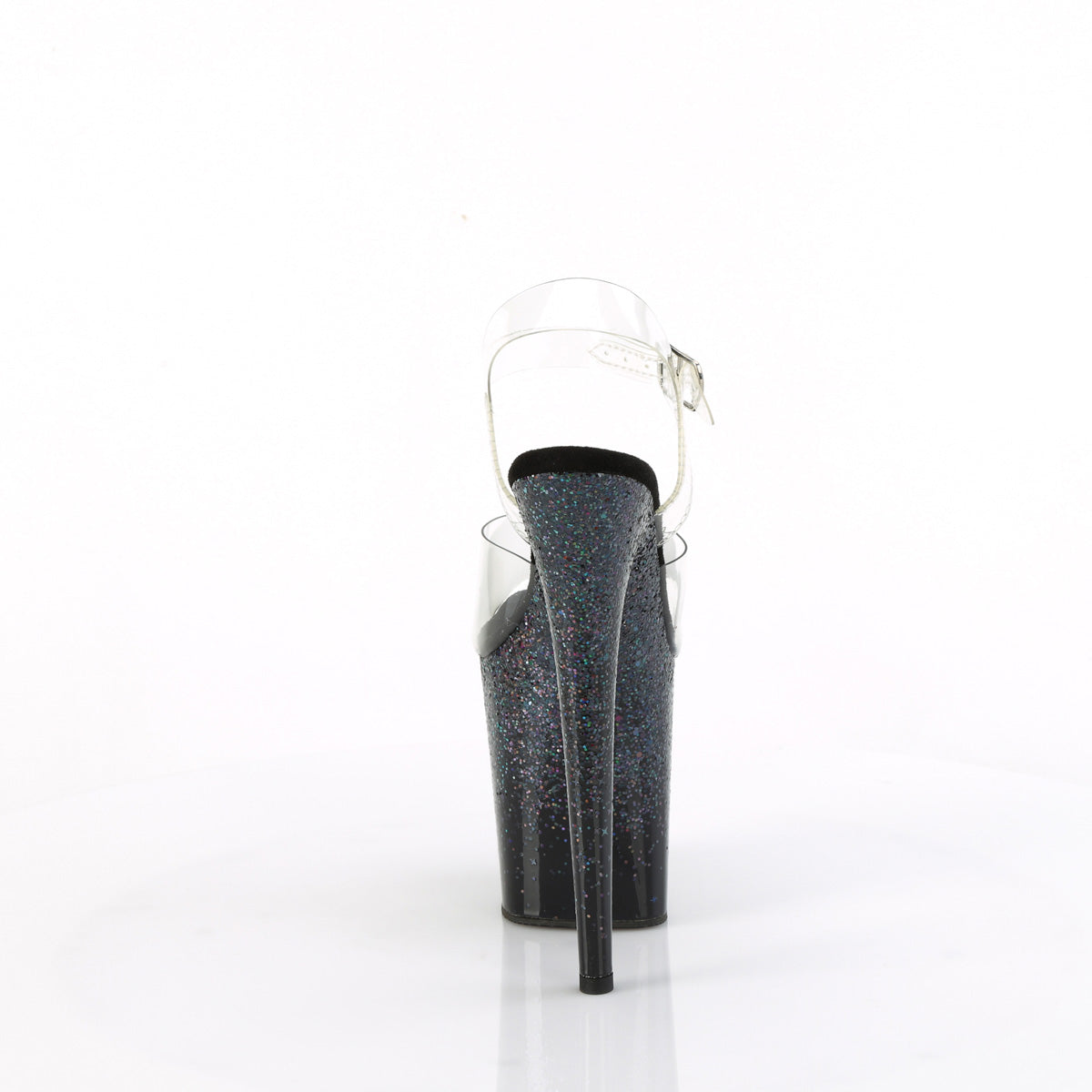 8" Heel, 4" PF Ankle Strap Sandal (Pleaser FLAM808SS/C-B-RG)