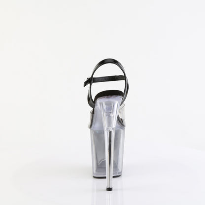 8" Heel,  4" PF Ombre Ankle Strap Sandal (Pleaser FLAM808T-1/SK-B/B-C)