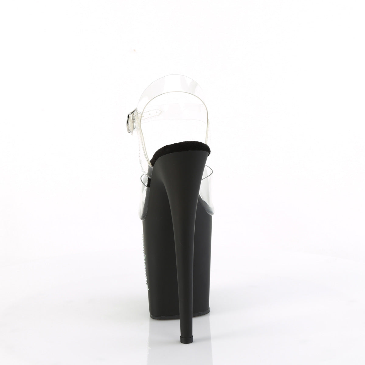 *8" Heel, 4" PF Ankle Strap Sandal w/RS Trucker Girl (Pleaser FLAM808TGRS/C/B-R)