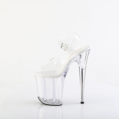 8" Heel, 4" PF All Vegan Ankle Strap Sandal (Pleaser FLAM808VL/C/M)