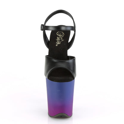 *8" Heel, 4" PF Ankle Strap Sandal (Pleaser FLAM809BP/BPU/BLU-PP)