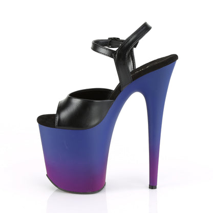 *8" Heel, 4" PF Ankle Strap Sandal (Pleaser FLAM809BP/BPU/BLU-PP)