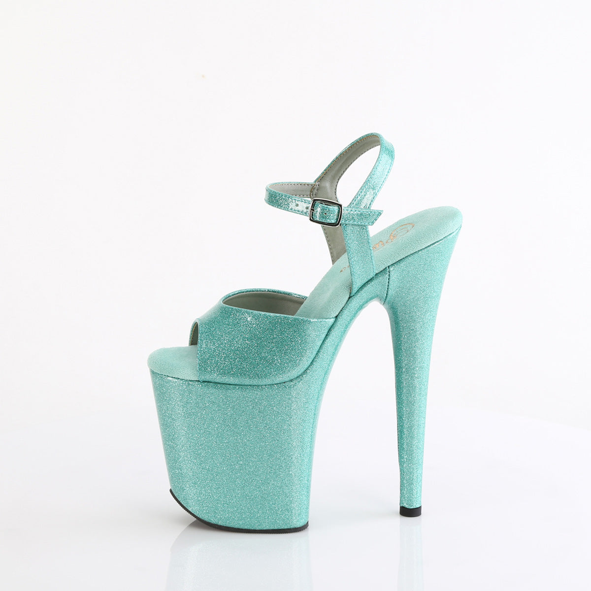 8" Heel, 4" PF Ankle Strap Sandal (Pleaser FLAM809GP/AQG/M)