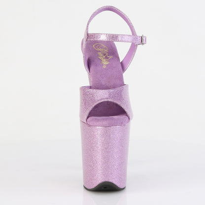 8" Heel, 4" PF Ankle Strap Sandal (Pleaser FLAM809GP/AQG/M)