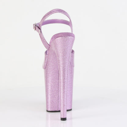 8" Heel, 4" PF Ankle Strap Sandal (Pleaser FLAM809GP/AQG/M)