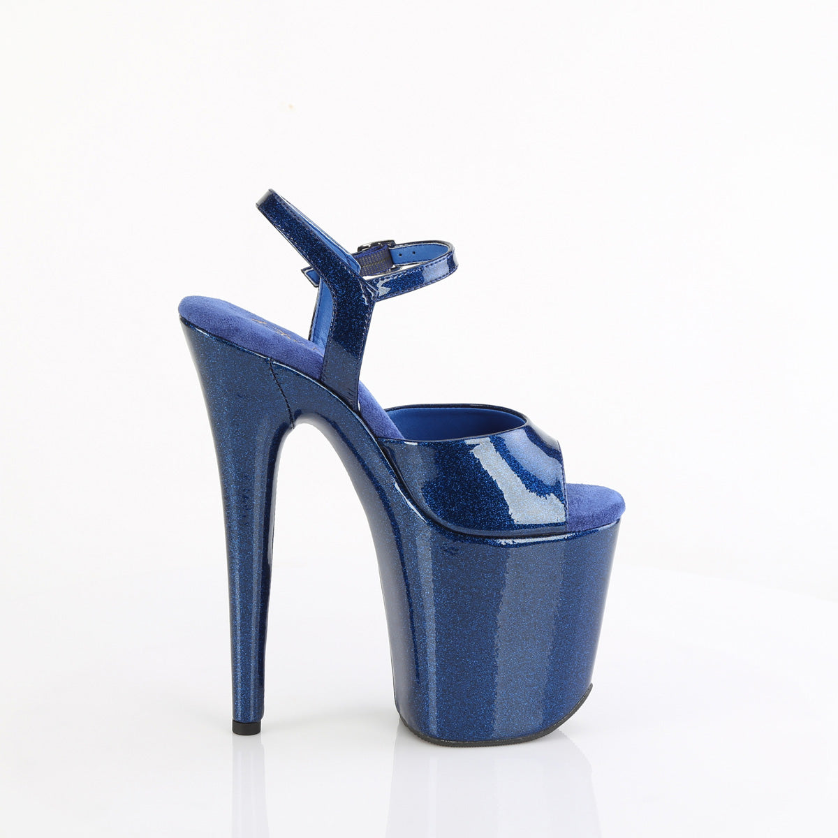 8" Heel, 4" PF Ankle Strap Sandal (Pleaser FLAM809GP/AQG/M)