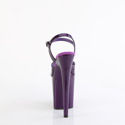 8" Heel, 4" PF Ankle Strap Sandal (Pleaser FLAM809GP/AQG/M)