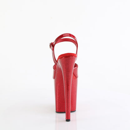 8" Heel, 4" PF Ankle Strap Sandal (Pleaser FLAM809GP/AQG/M)