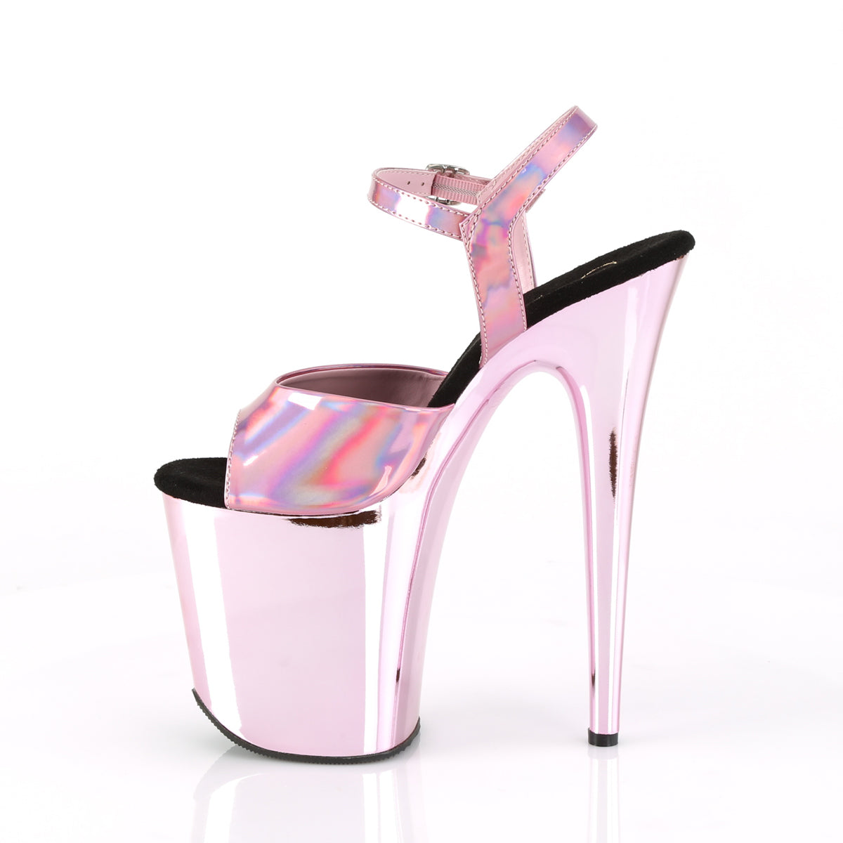 8" Heel, 4" PF Ankle Strap Sandal (Pleaser FLAM809HG/BPHG/BPCH)