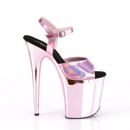 8" Heel, 4" PF Ankle Strap Sandal (Pleaser FLAM809HG/BPHG/BPCH)