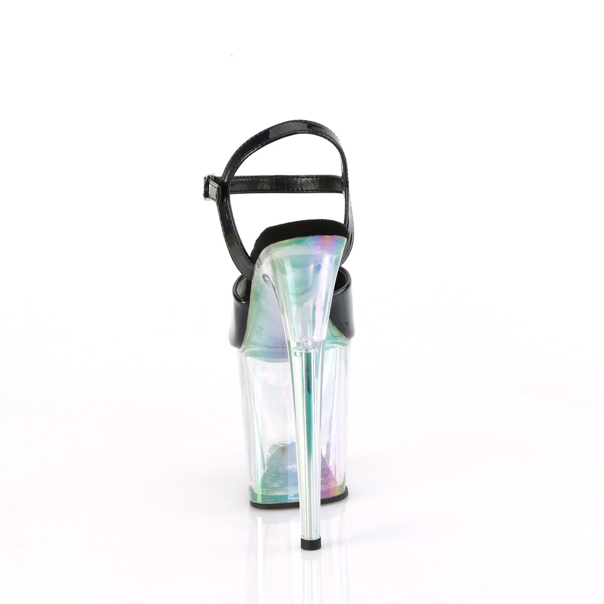 *8" Heel, 4" Holo Tinted PF Ankle Strap Sandal (Pleaser FLAM809HT/BHG/HG)