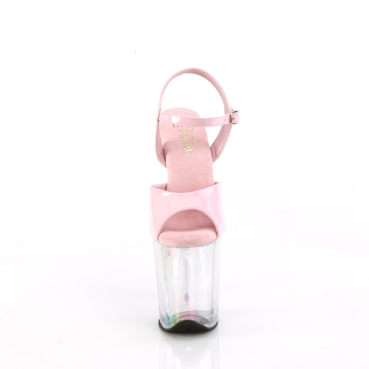 *8" Heel, 4" Holo Tinted PF Ankle Strap Sandal (Pleaser FLAM809HT/BHG/HG)
